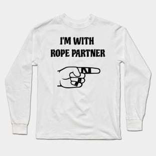 I'm with rope partner (black/left) Long Sleeve T-Shirt